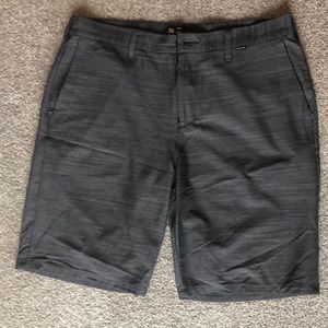 Men’s dark grey Hurley brand shorts with “NIKE DRI-FIT” technology.  Size 36.